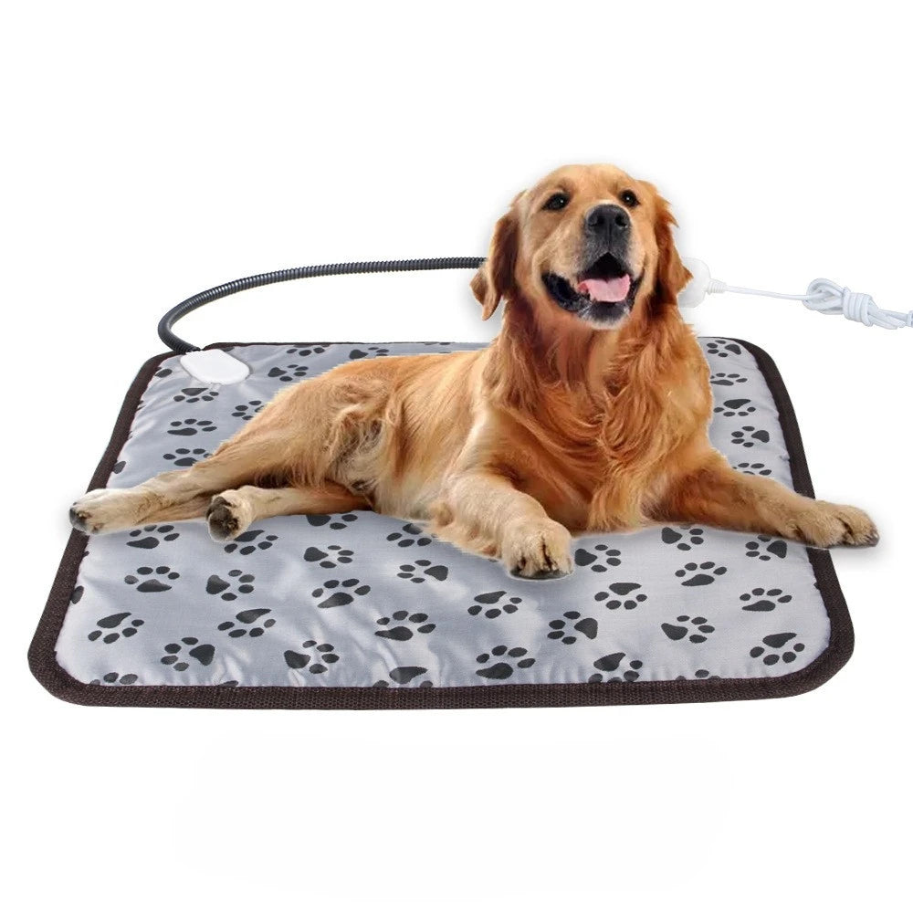 Almohadilla calefactora para mascotas, manta eléctrica, colchón para perros, cama cálida de invierno, impermeable, ajustable, antimordida, productos para cachorros y mascotas