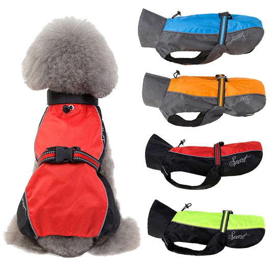 S-9XL ropa impermeable para perros pequeños, medianos y grandes, chaquetas reflectantes, ropa para Labrador, Chihuahua, Pug, suministro para mascotas