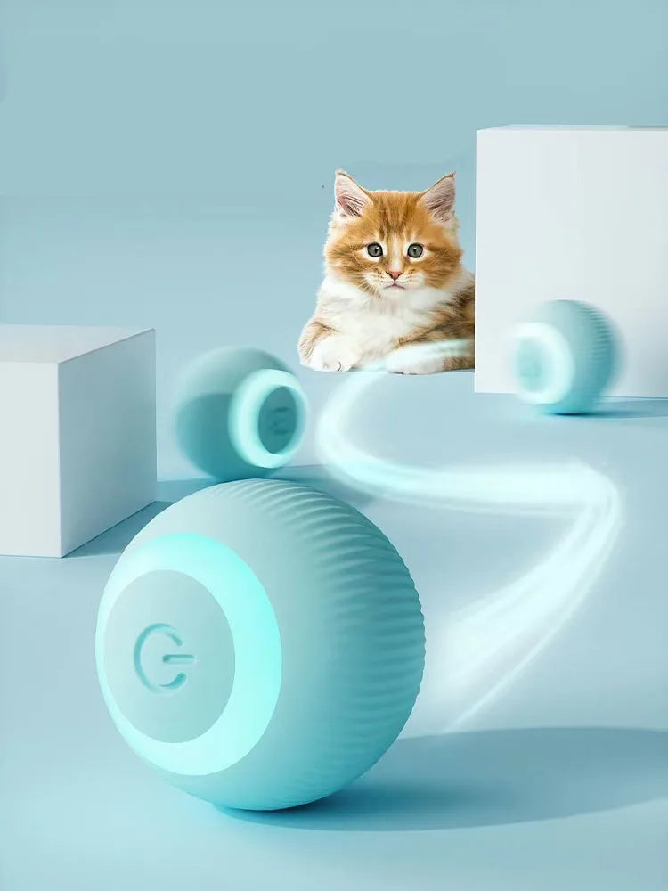 Jouets électriques de boule de chat jouets intelligents de chat de roulement automatique pour des jouets de chaton de formation de chats auto-mobiles pour le jeu interactif d'intérieur