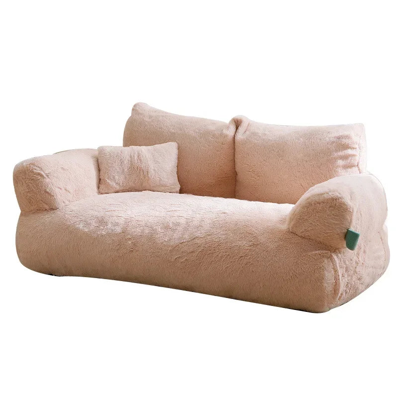 Lit pour chat maison en peluche chien canapé-lit lavable chaud animal de compagnie chien nid chat lits canapé confortable chats coussin chien sommeil hiver meubles