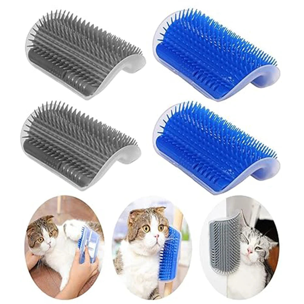 Brosse pour chat, peigne, jouet pour chat avec herbe à chat, brosse murale d'angle pour chat, grattoir, Massage, peigne d'auto-toilettage, brosse pour animaux de compagnie, épurateur d'angle pour chat