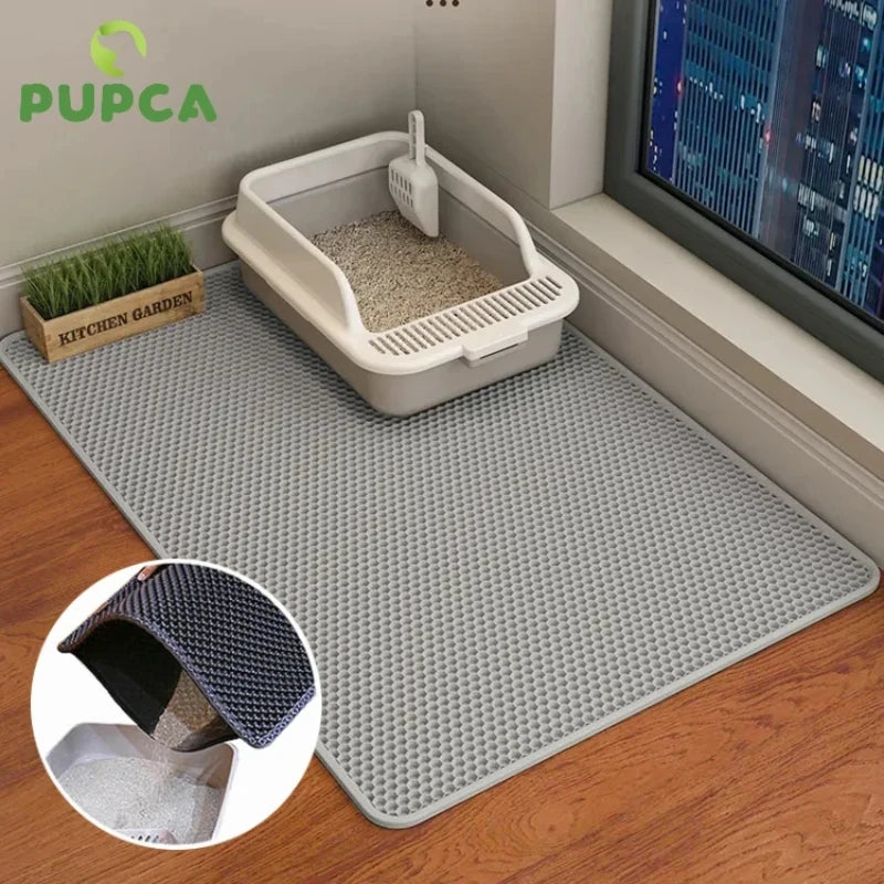 Cat Litter Mat Cat accessories Double-layer  Non-slip big Pet Litter Box Filter MatWear Resistant  Cat Litter Mat  free shipping