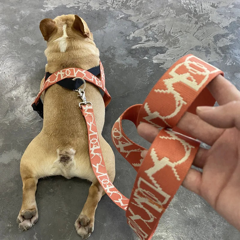 Nuevo conjunto de correa y arnés para perros, arnés reflectante ajustable para cachorros, chaleco para caminar al aire libre, arnés para perros pequeños y medianos, accesorios