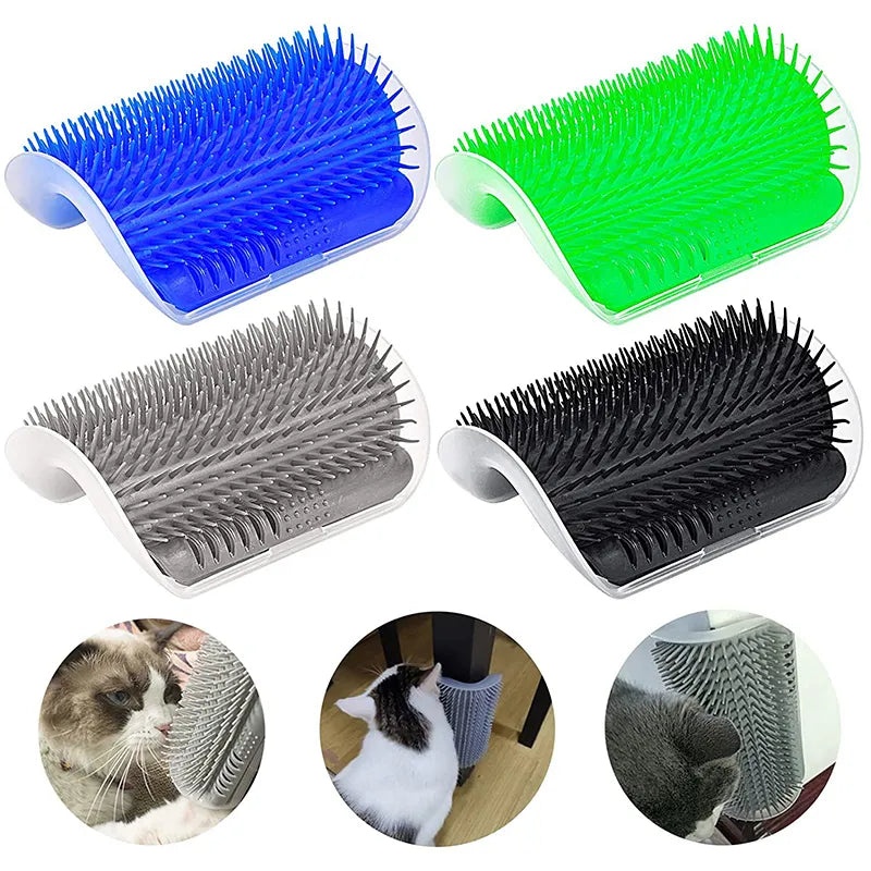 Cepillo para mascotas, peine, juguete para gatos, peine de masaje más suave para gatos con hierba gatera, rascador de cara para gatos, accesorios para cachorros y gatos