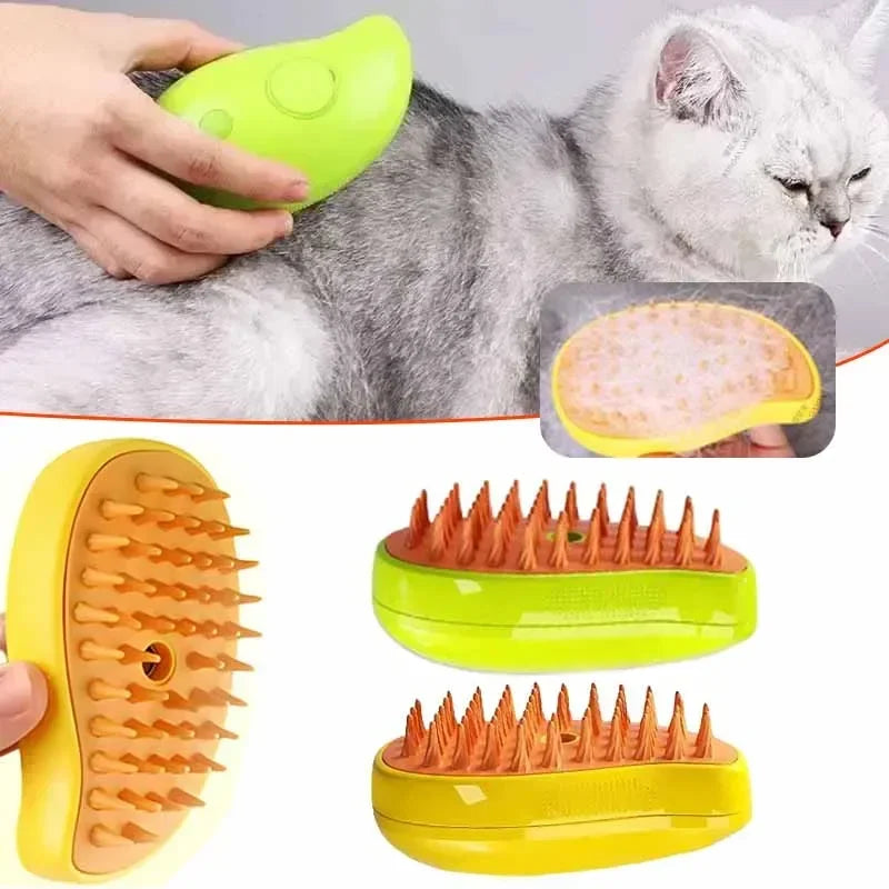 Cepillo de vapor 3 en 1 para mascotas, cepillo de vapor para perros, cepillo eléctrico para el pelo de gatos, masaje, peine para el cuidado de mascotas, peines para depilación