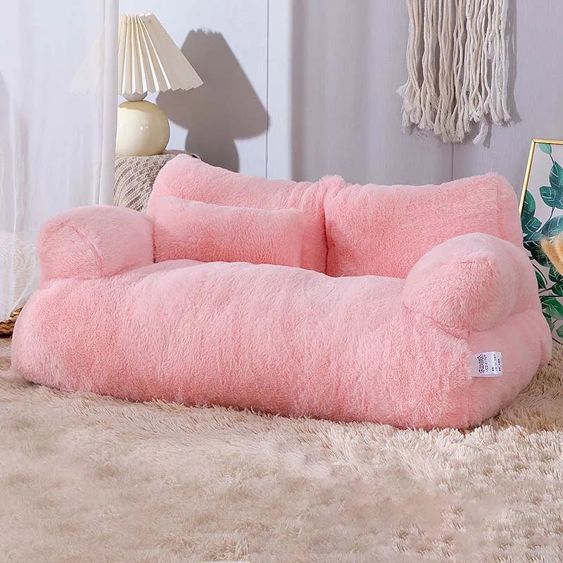 Cama de lujo para gatos, sofá cálido supersuave para perros pequeños, gatos, desmontable, lavable, antideslizante, cama para dormir para gatitos y cachorros, suministros para mascotas