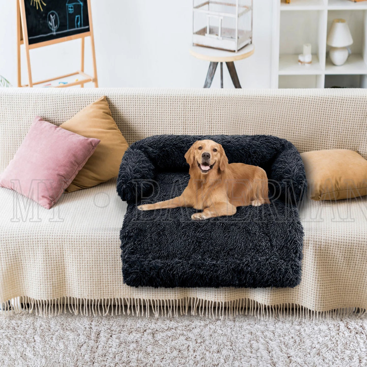 Washable Pet Sofa Dog Bed Calming Bed For Large Dogs Sofa Blanket Winter Warm Cat Bed Mat Couches Car Floor Furniture Protector