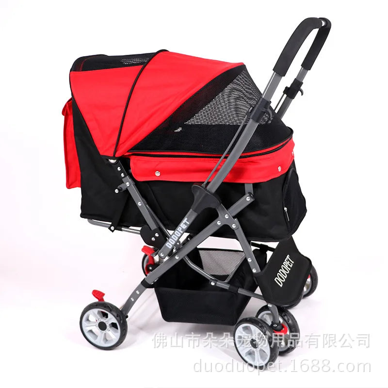 Chien chat transporteur animal Buggy poussette sac transport maison en plein air marche Shopping voyage chenil landau pliant 30kg