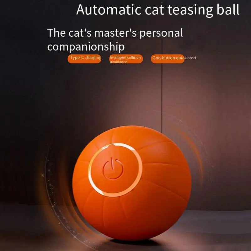 Juguetes interactivos brillantes para gatos, bola rodante automática, juguetes eléctricos para gatos, juguetes de entrenamiento para gatos con movimiento automático para jugar en interiores