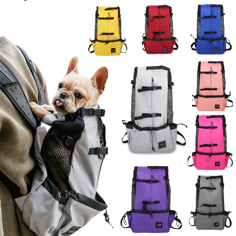 Outdoor Travel Puppy Medium Dog Backpack for Small Dogs Breathable Walking French Bulldog Carrier Bags Pet Supplies