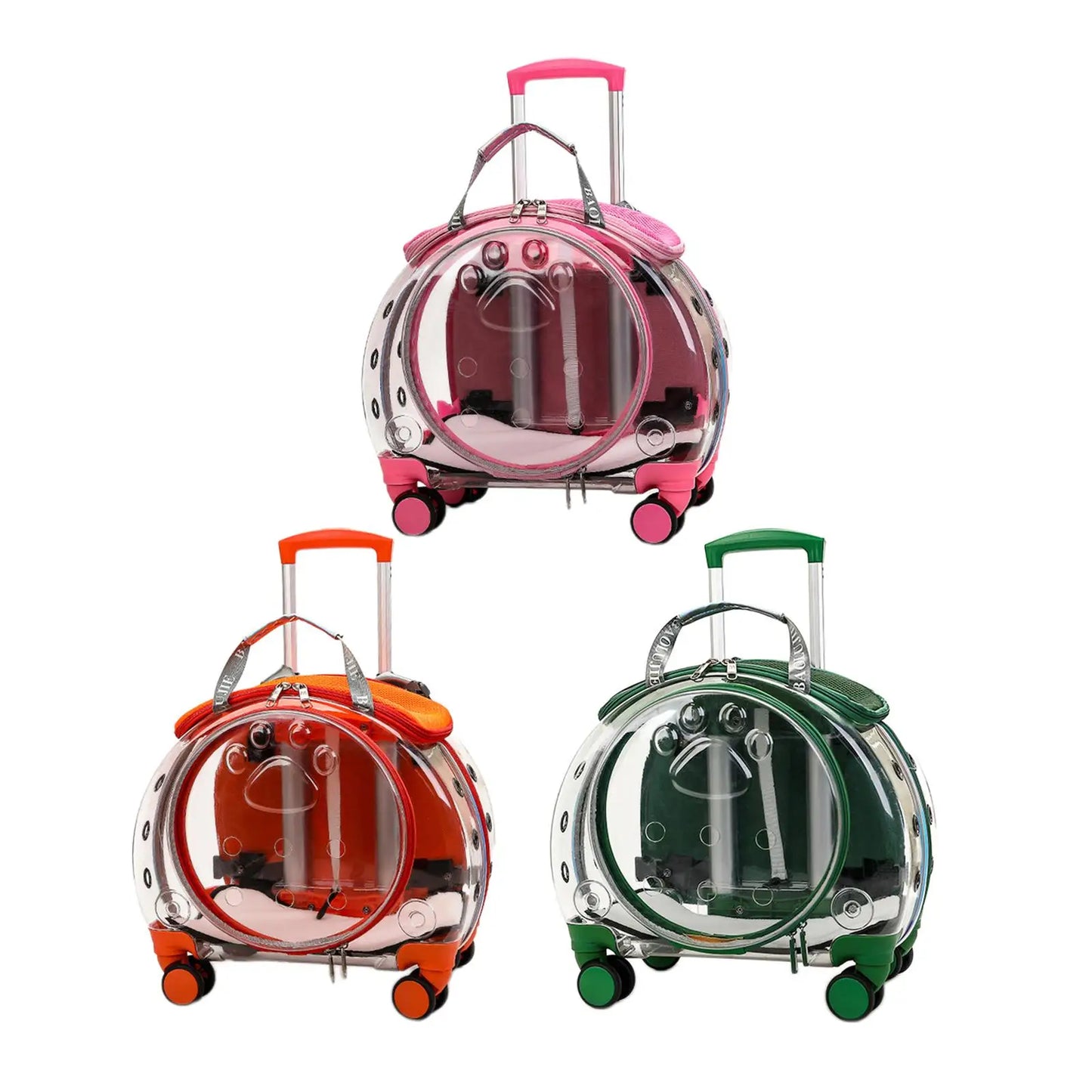 Mochila transportadora para mascotas, maleta con ruedas, mochila transportadora para perros pequeños, gatos y cachorros para