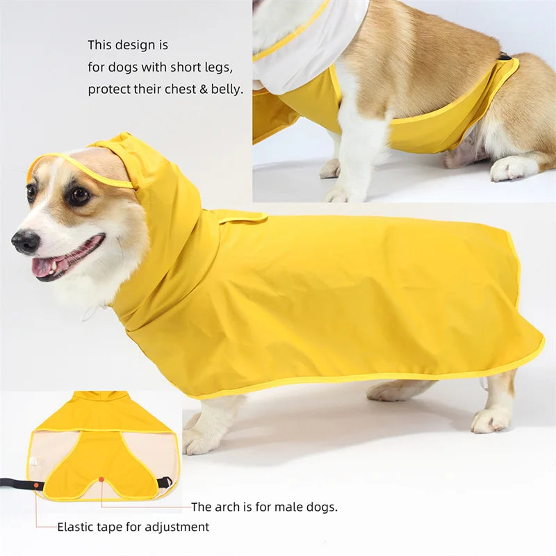 Temporada de lluvias, Chubasquero para perros y cachorros, ropa Impermeable para mascotas, ropa para perros, ropa Impermeable para mascotas, abrigos de lluvia Corgi Shiba Inu