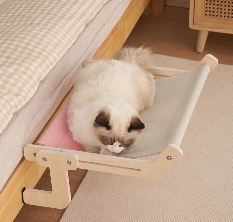 Cama colgante lateral para ventana de gato, hamaca colgante para gato, nido para gato, mesita de noche, alféizar, cama para mascotas, cama Universal para gato para las cuatro estaciones