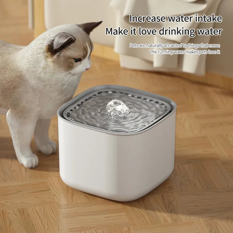 Fuente de agua para gatos de 3L, filtro de recirculación automática, filtración de gran capacidad, bebedero de agua para gatos, dispensador de agua eléctrico silencioso USB para gatos