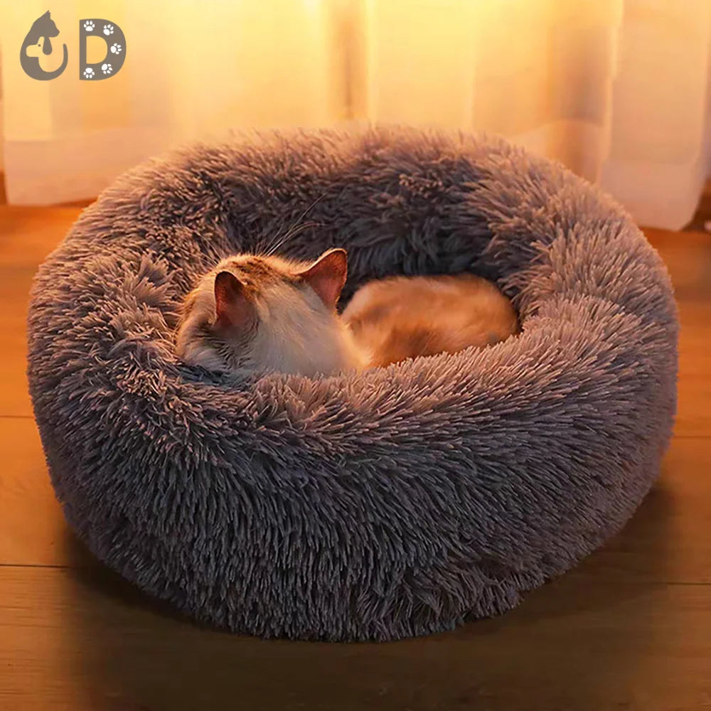 Cama para Gato, cojín cómodo, Donut, perrera redonda de felpa, cama nido para perro, cama lavable Ultra suave para invierno, cama para mascotas para perros y gatos