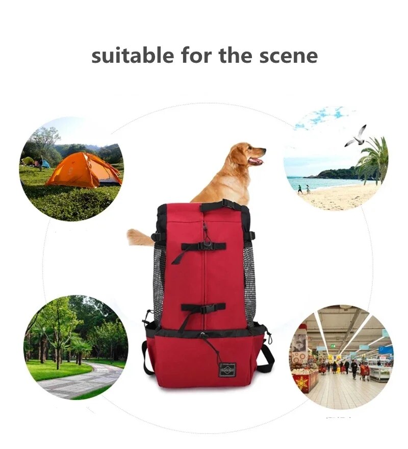 Breathable Dog Carrier Bag Portable Pet Outdoor Travel Backpack Reflective Carrier Bags for Cats French Bulldog Dog