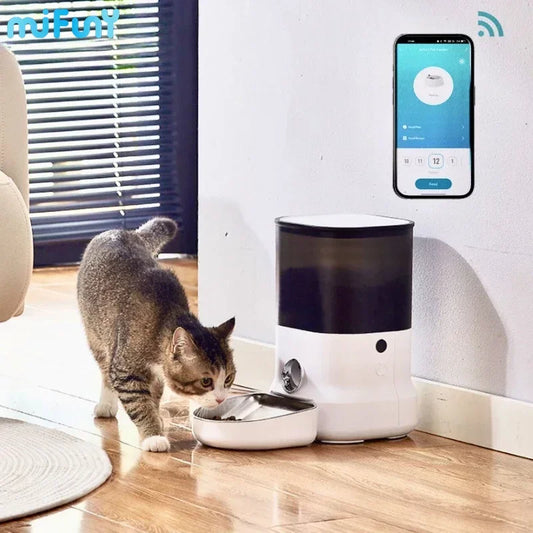 MiFuny Bol Automatique Pour Animal De Compagnie Pour Chats Distributeur De Nourriture Pour Chat Bol Pour Chien Grande Capacité WiFi Synchronisation Intelligente Télécommande Chat