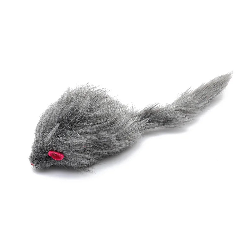 Ratón de simulación de menta gatera de peluche, juguete interactivo con hierba gatera para mascotas, regalos para gatitos, suministros de Color aleatorio, 5 uds.