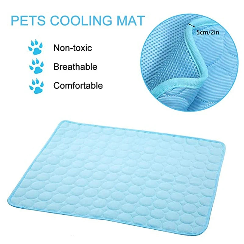 Estera refrescante para perros, manta de verano para perros, manta para gatos, sofá, cama de perro transpirable, lavable de verano para perros pequeños, medianos y grandes