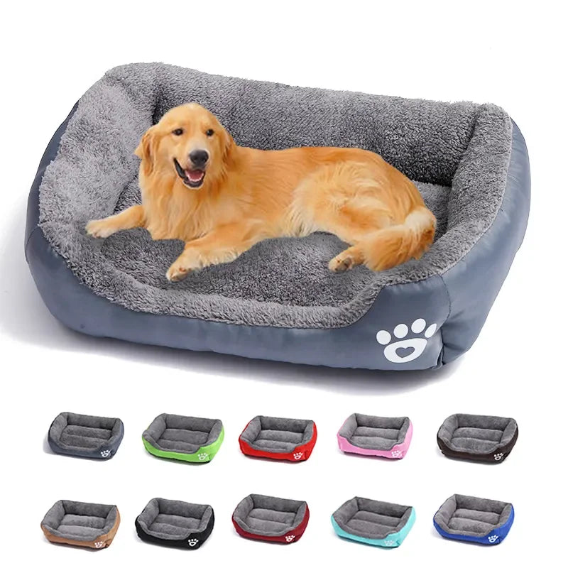 Cama grande para Gato, perrera cuadrada de felpa, estera lavable para gatos, colchón impermeable, cojín para mascotas, suministros para mascotas perros medianos y grandes