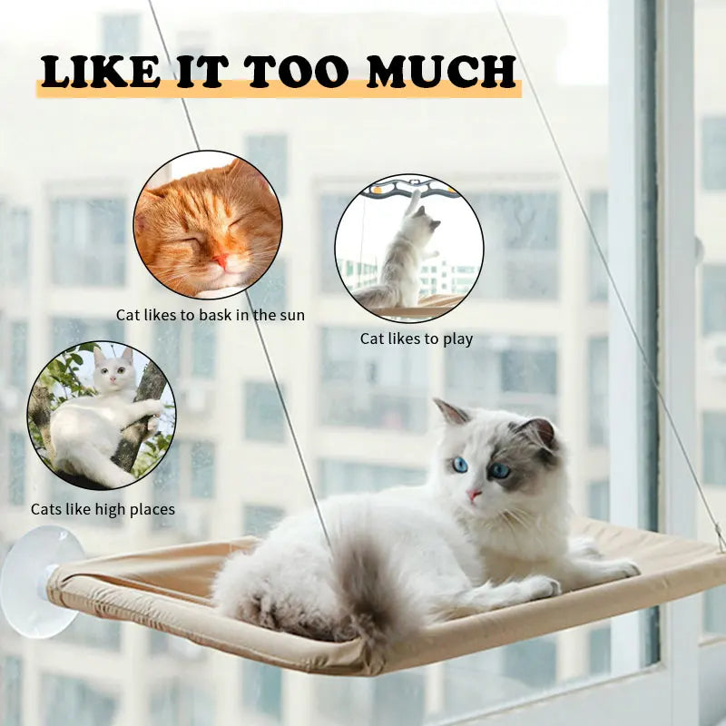 Nueva hamaca para gatos, colgador de ventana, hamaca para gatos, cama para mascotas lavable y desmontable, estante de succión, bolsa, camas, asiento para gatos durmiendo, suministros para mascotas