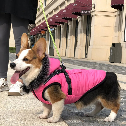 Ropa cálida de invierno acolchada para perros, chaleco impermeable para mascotas, chaqueta con cremallera para perros pequeños, medianos y grandes, abrigo para Bulldog Francés Pug Chihuahua