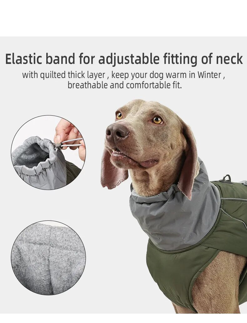 Ropa para perros, chaqueta de invierno de lujo para perros pequeños, medianos y grandes, impermeable, suave, acolchado, abrigo cálido para mascotas, traje reflectante de seguridad para perros