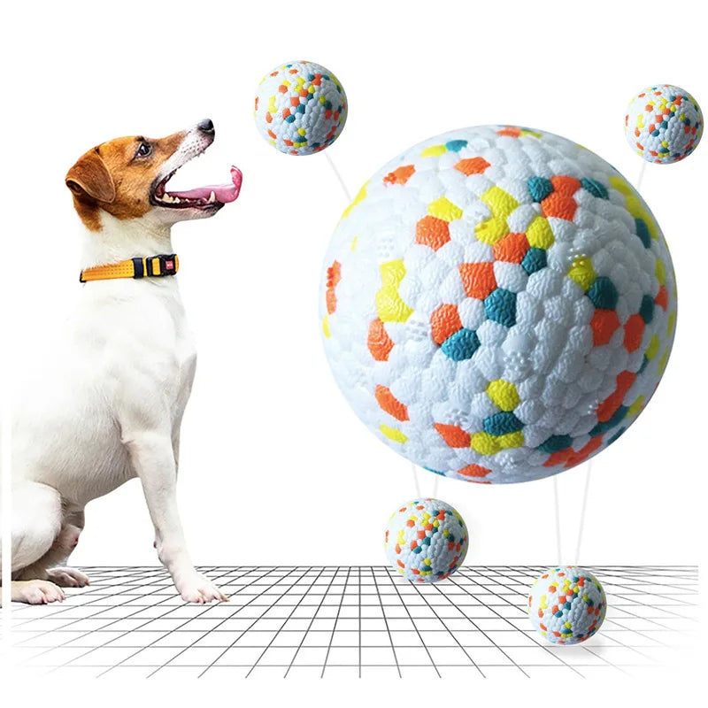 1 unidad de juguete para la dentición de mascotas, pelota de juguete sólida para perros, juguete interactivo para perros, pelota ligera de palomitas de maíz, pelota para perros, pelota de goma para masticar ligera, mordida de alta elasticidad