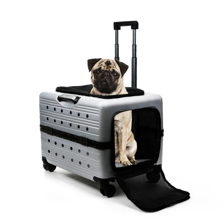 Sac de voyage pour animaux de compagnie, vente en gros, sac de transport pour chiens, chariot de voyage pour animaux de compagnie