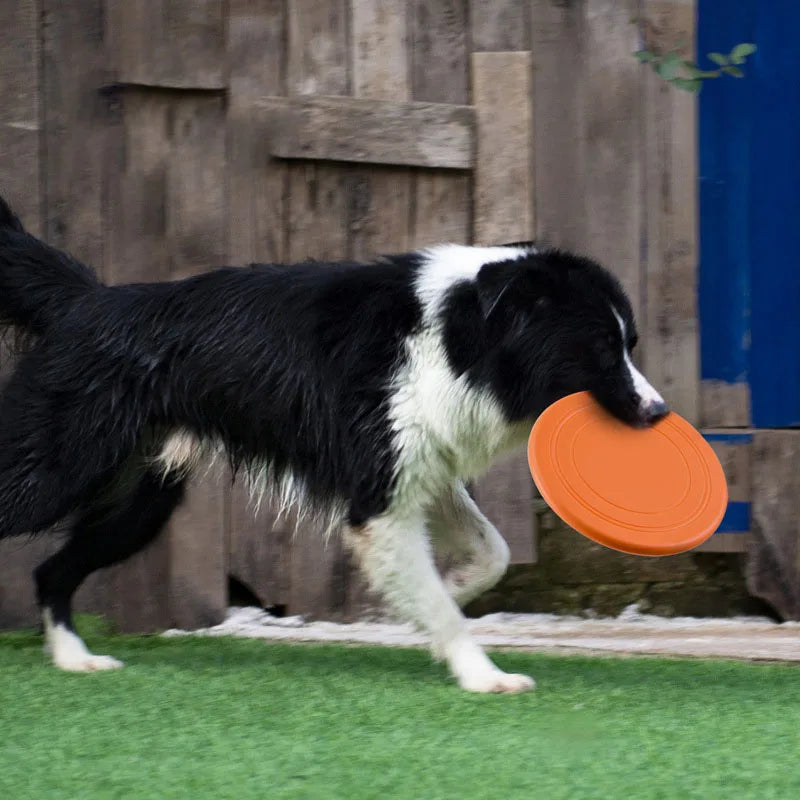 Platillo volador de silicona divertido juguete para perros y gatos, juego de perros, discos voladores resistentes a masticar, adiestramiento de cachorros, suministros interactivos para mascotas