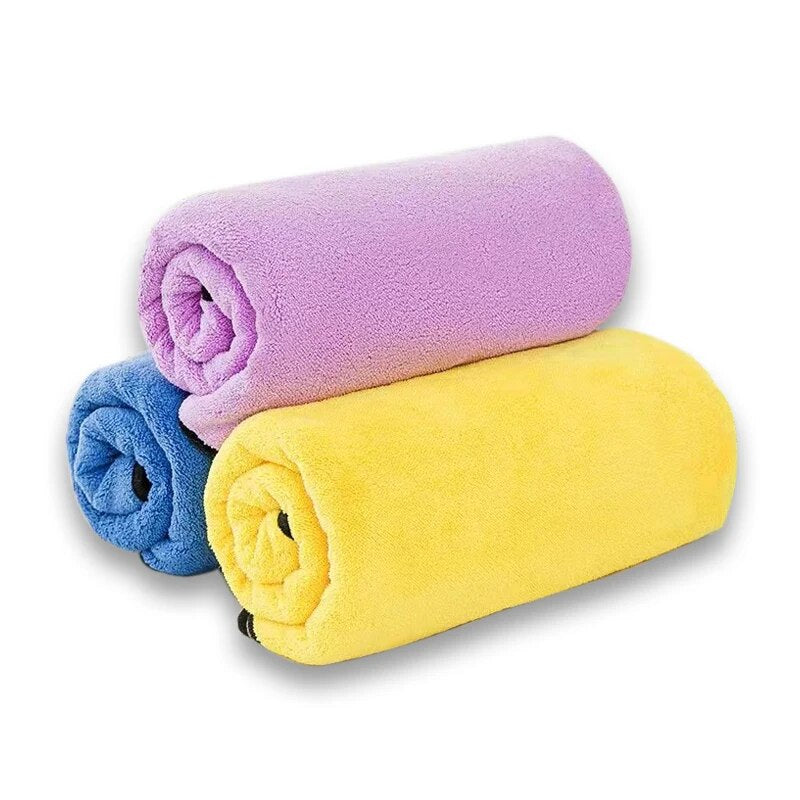 Toalla para mascotas, toalla de secado rápido para perros, bata de baño de fibra suave, Toalla de baño absorbente para gatos, práctica limpieza de mascotas, accesorios para mascotas