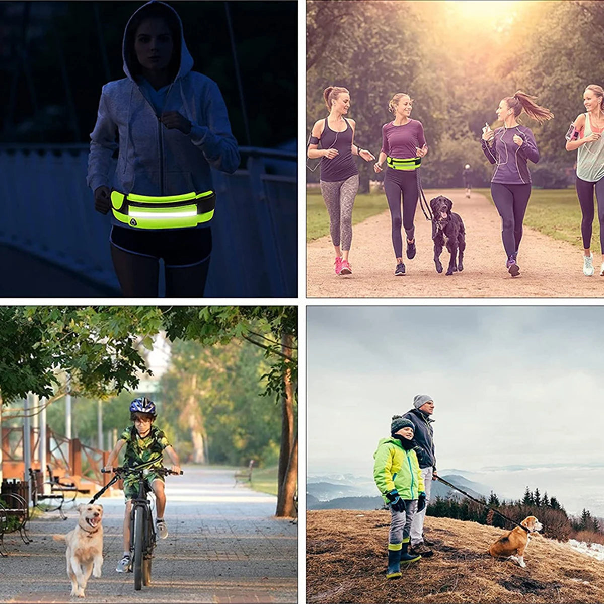 Laisse mains libres pour chien, pour la course, la marche, réfléchissante, avec sac de taille, ceinture élastique rétractable, corde de Traction pour chien, produits pour animaux de compagnie