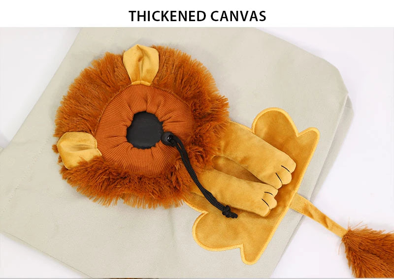 Sac à bandoulière en forme de Lion, transporteurs à côtés souples, sac en toile pour animaux de compagnie exposés pour chats et chiens, petit sac de transport pour animaux de compagnie respirant