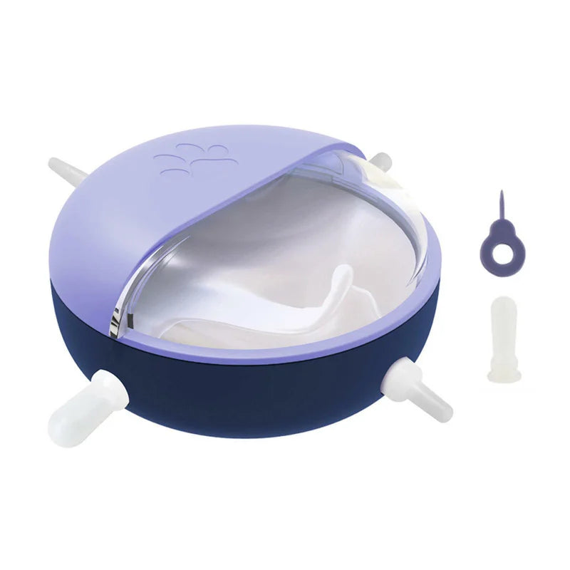 Ensemble d'alimentation à lait pour chiot et chaton, bol de 180ml, 5 tétines, Station de soins infirmiers en Silicone, distributeur de nourriture pour chats, nouveau-né, animal de compagnie