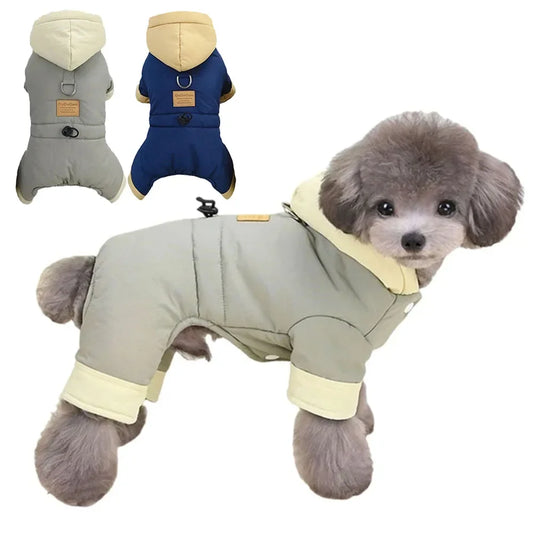 Mono acolchado impermeable para perros pequeños, chaqueta para cachorros, abrigo de lana, traje de nieve cálido, trajes para Chihuahua y Yorkie, ropa