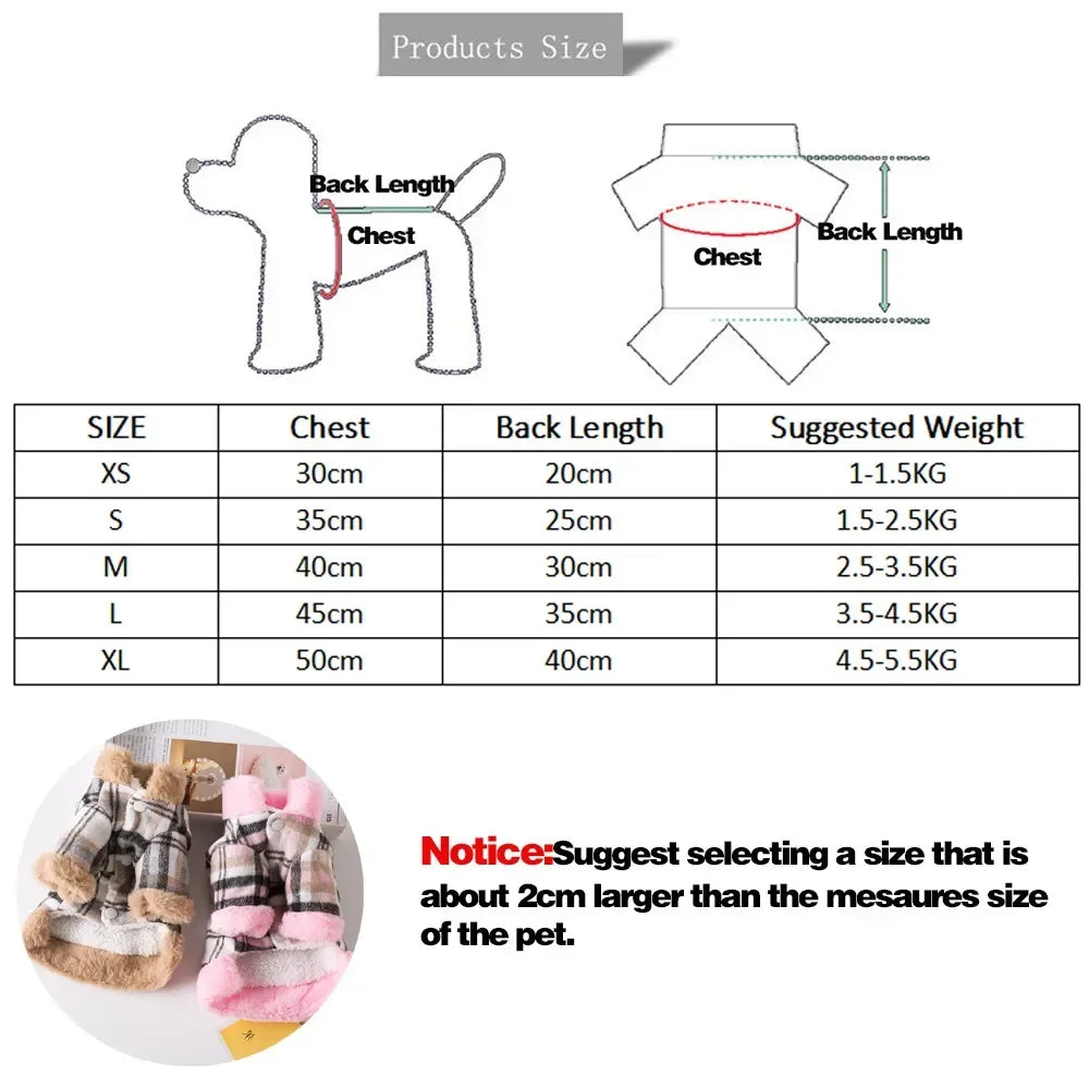 Winter Yorkie Clothes Plaid Warm Puppy Soft Dog Small Coat Vest For Kitten Cats Chihuahua Pet Jacket Dogs Sweatshirt Fashion Style