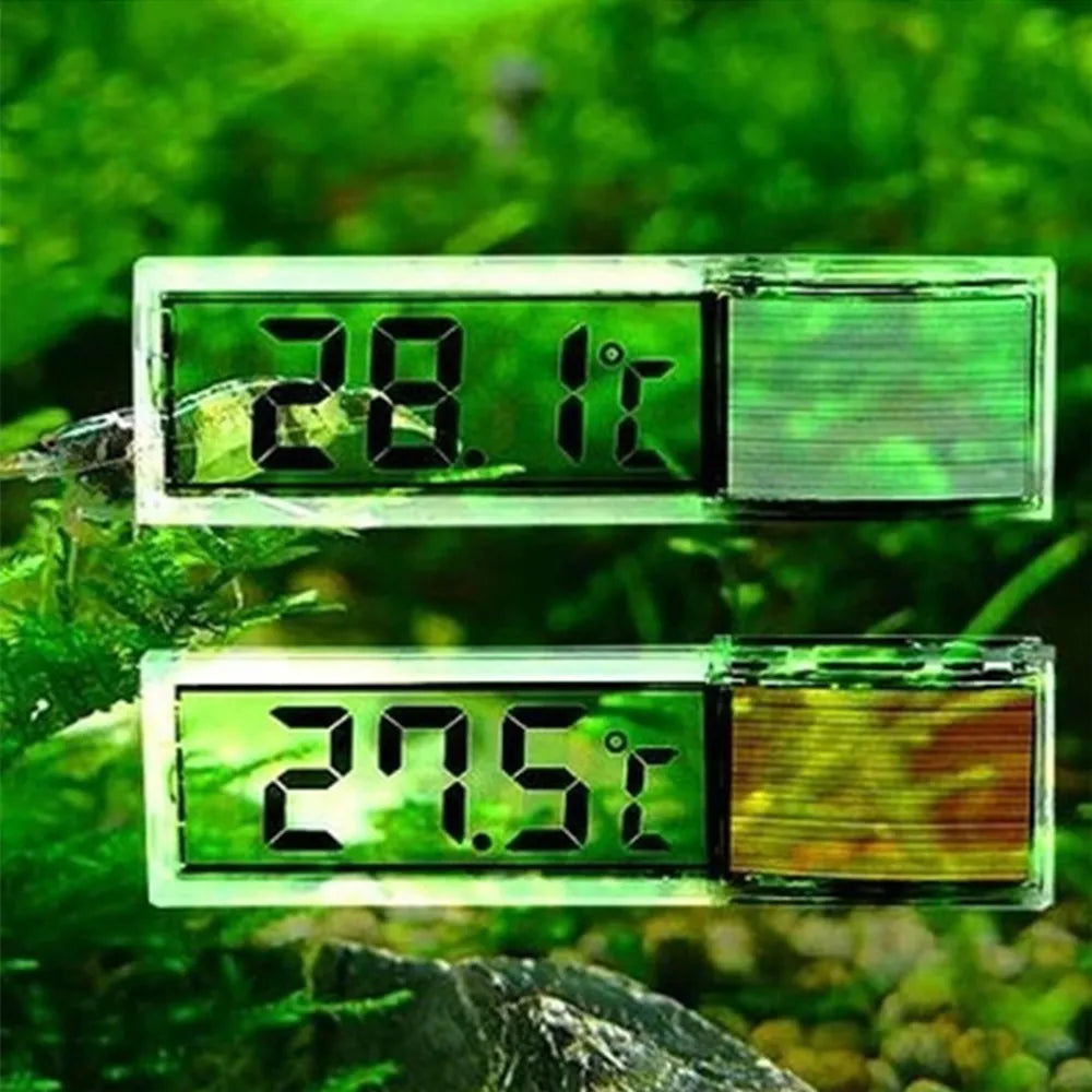 Thermomètre d'aquarium étanche 3D numérique LCD électronique température du réservoir de poisson poisson tortue compteur de température décoration d'aquarium