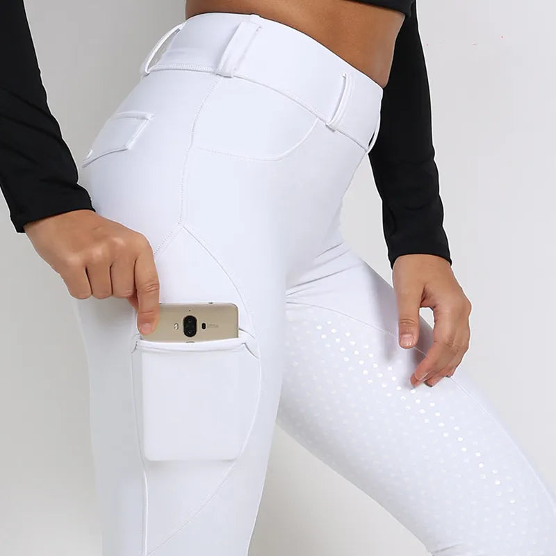 Women Horse Riding Pants Full Seat Silicone Equestrian Breeches Anti-pilling Sport Horse Riding Tights Woman Riding Pant Clothes