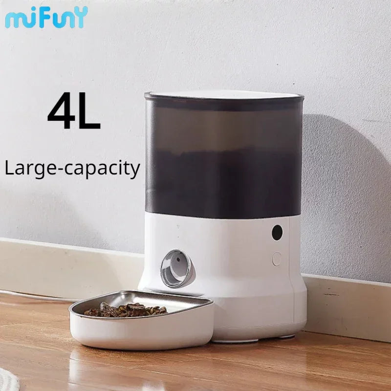 MiFuny Bol Automatique Pour Animal De Compagnie Pour Chats Distributeur De Nourriture Pour Chat Bol Pour Chien Grande Capacité WiFi Synchronisation Intelligente Télécommande Chat