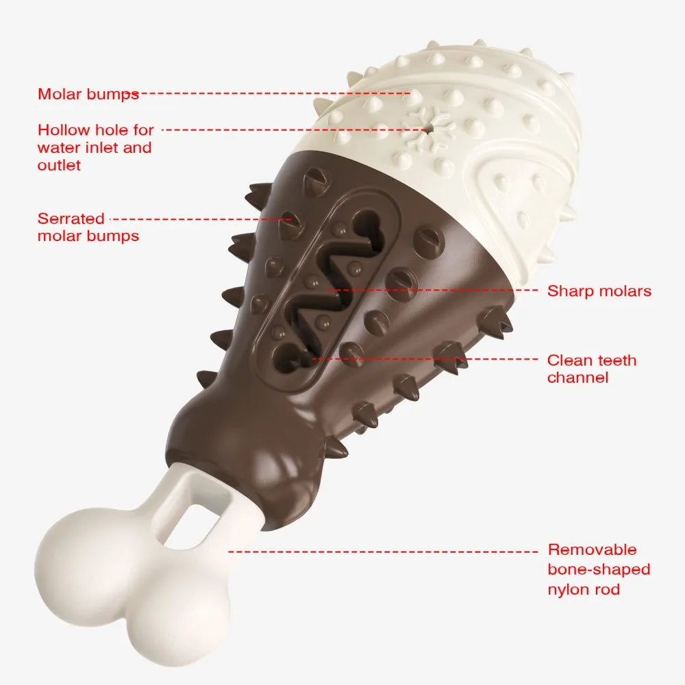 Alimentador de cepillo de dientes para perros, juguetes para morder Molar para mascotas, cuidado Dental, cepillo para masticar, limpieza de dientes para perros grandes, medianos y pequeños