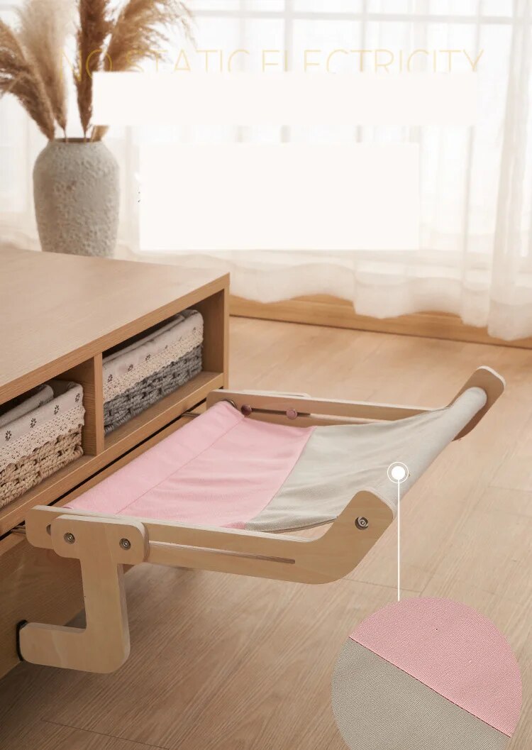 Cama colgante lateral para ventana de gato, hamaca colgante para gato, nido para gato, mesita de noche, alféizar, cama para mascotas, cama Universal para gato para las cuatro estaciones