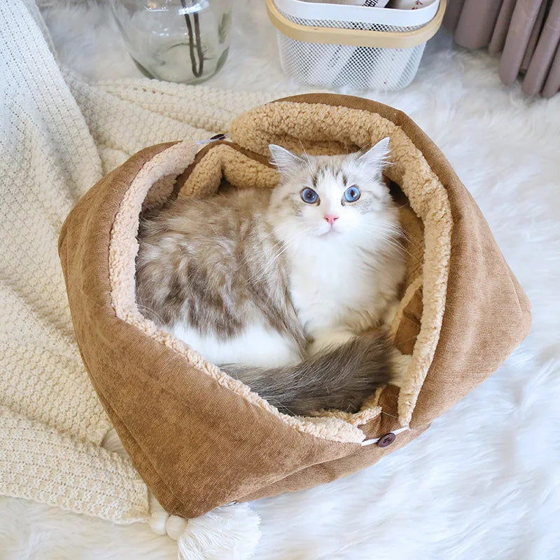 Warm Thickened Cat Bed Multifunctional Foldable Pet Mat for Cats Small Dogs Indoor Kitten Bed Cat Sleeping Mat Pet Supplies