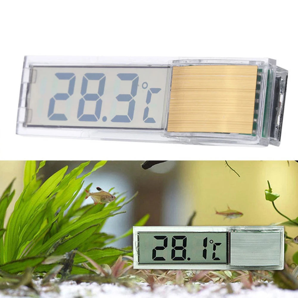 Thermomètre d'aquarium étanche 3D numérique LCD électronique température du réservoir de poisson poisson tortue compteur de température décoration d'aquarium