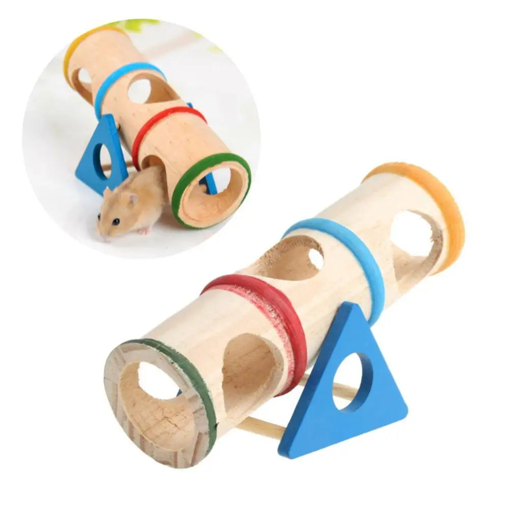 Hamster jouets en bois coloré drôle balançoire souris Chinchilla gerbille hérisson Cage maison accessoires pour animaux de compagnie