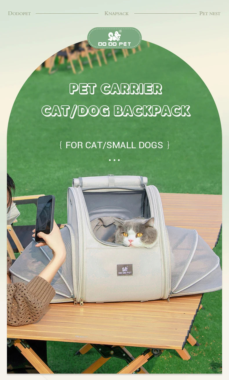 Sac à Dos pour Petits Chiens Respirant avec fenêtres Extensibles Voyage pour Animaux de Compagnie pour Chats Grand Espace Sac à Dos pour Chat pour Sortie randonnée