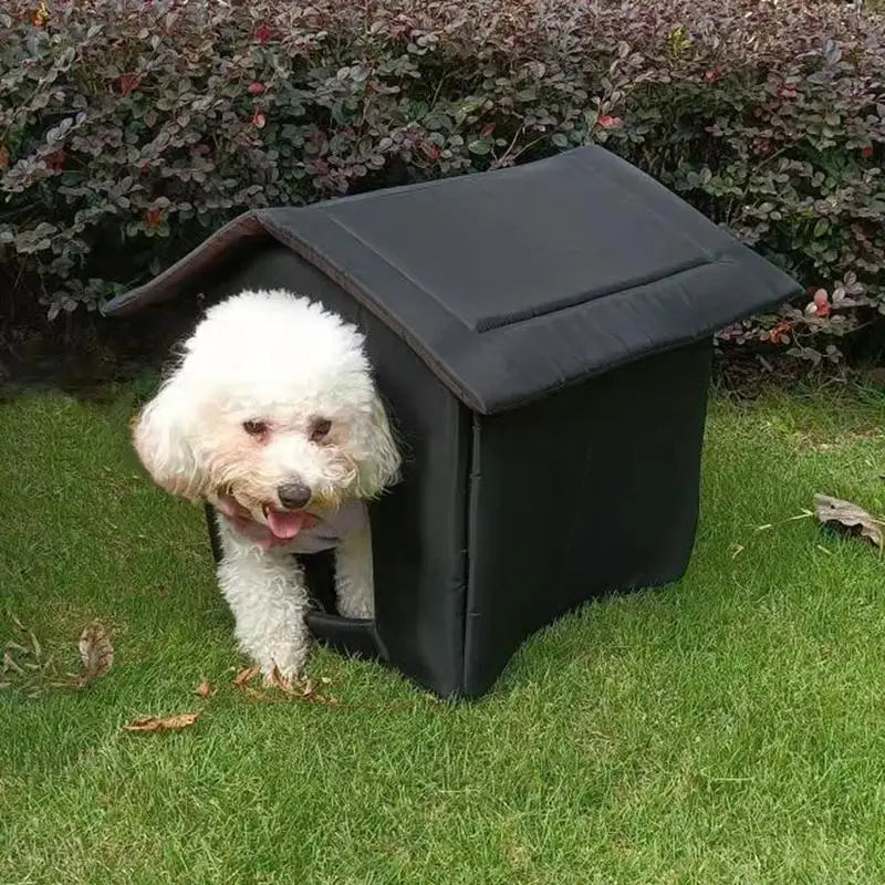 Casa para gatos al aire libre para invierno, refugio para cachorros al aire libre, cueva impermeable para mascotas, tienda de campaña plegable con aislamiento, cama para mascotas lavable y extraíble