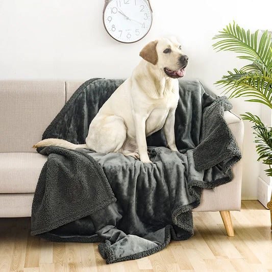 Manta impermeable para mascotas, manta para perros a prueba de orina líquida para sofá cama, funda protectora Reversible para muebles de forro polar Sherpa