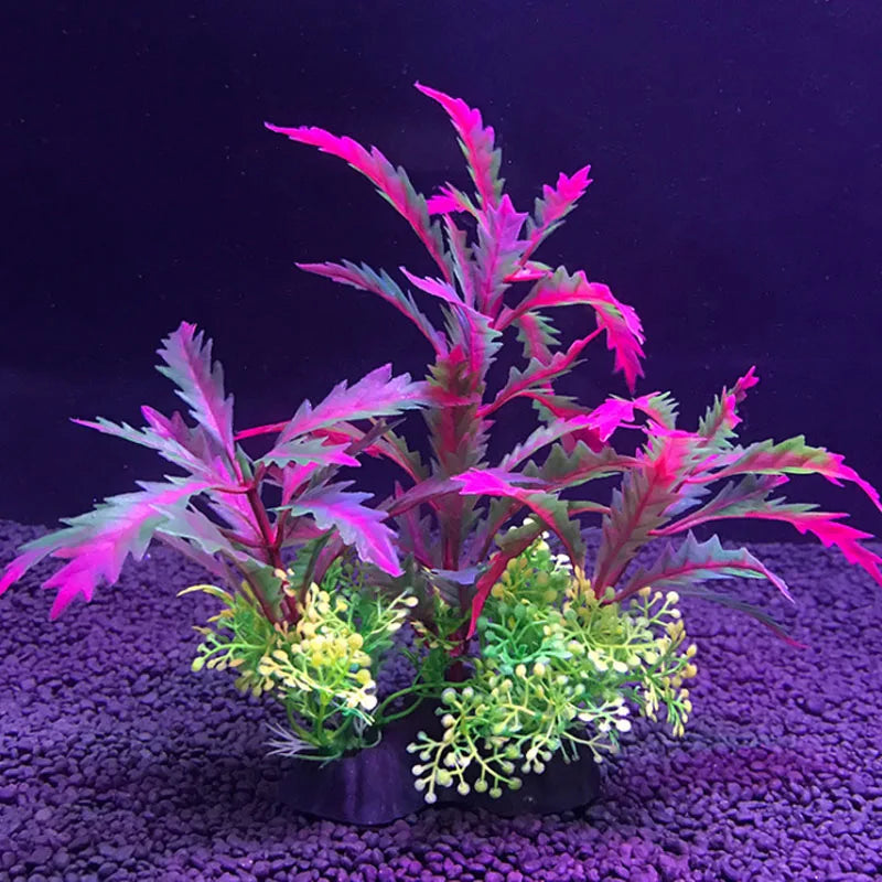 12 sortes de plantes artificielles de décoration d'aquarium, ornement de mauvaises herbes d'eau, plante aquatique, accessoires de décoration d'herbe pour Aquarium 14cm