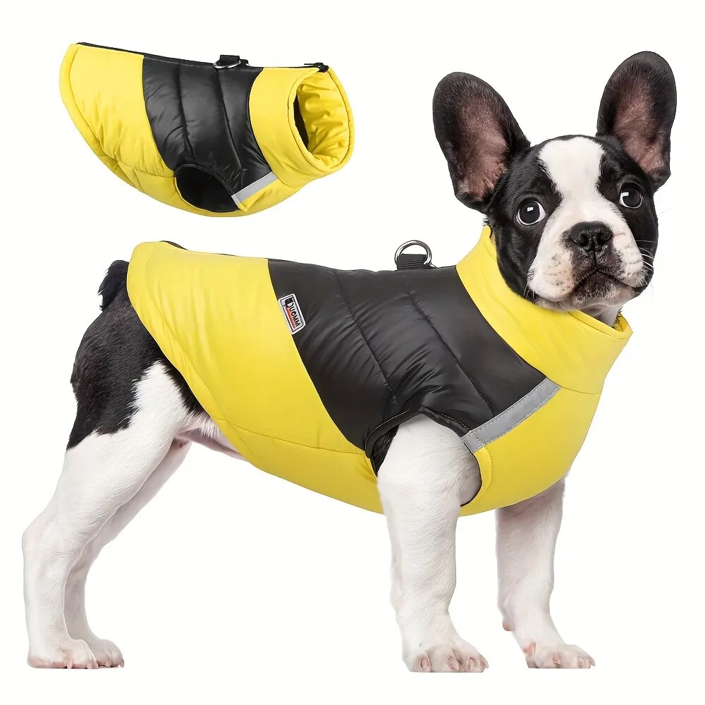 Ropa cálida de invierno para perros de compañía, chaleco para mascotas, chaqueta con cremallera, abrigos impermeables para perros pequeños, medianos y grandes, Bulldog Francés, Labrador