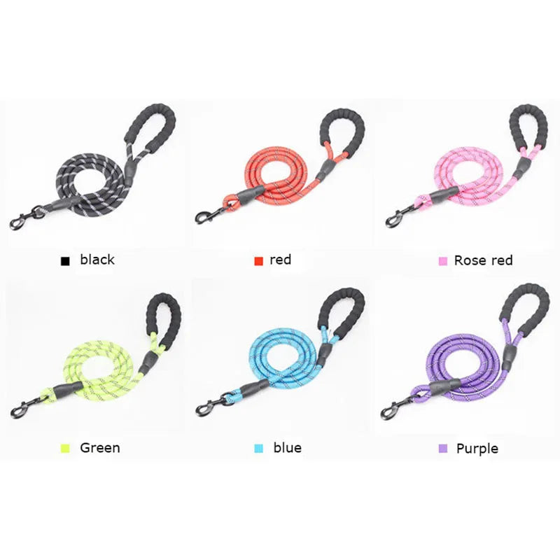 1.5m Pet Leash with Reflective & Comfortable Padded Handle for Small, Medium and Large Dogs